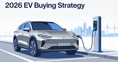 Modern electric sedan at a high-speed J3400 charging hub.