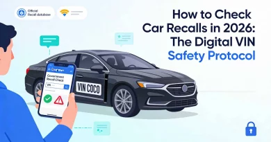 A person using a smartphone to scan a VIN on a car door jamb.