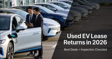 Row of Used EVs for Sale 2026