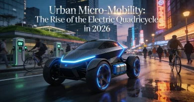 Electric Quadricycle in City