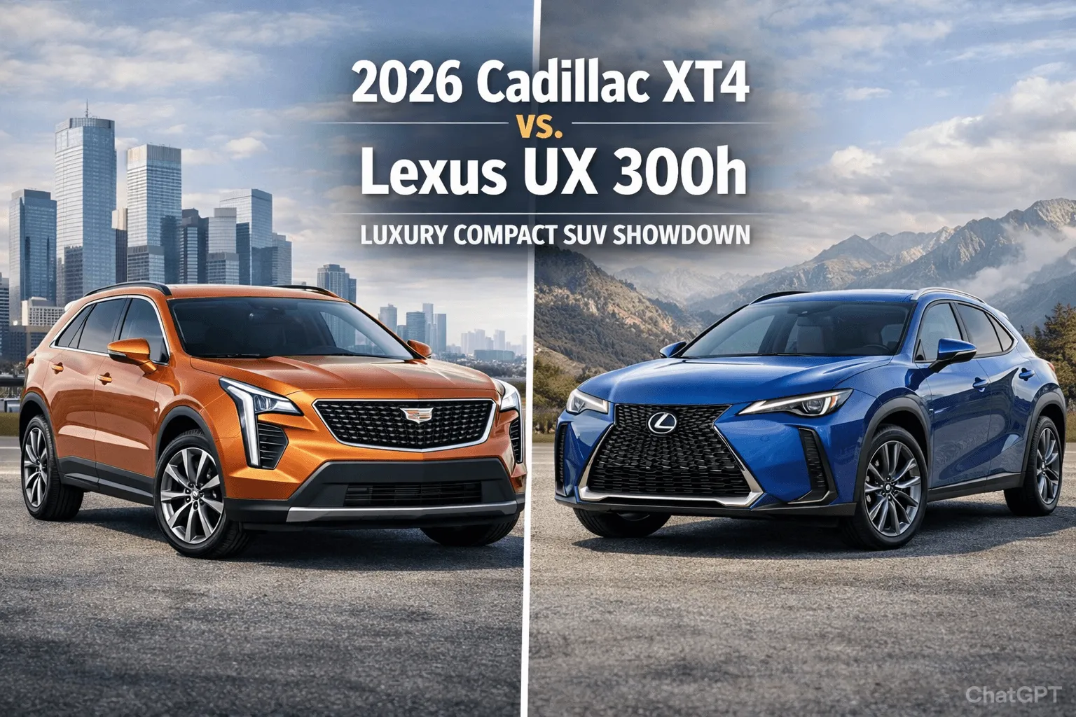 2026 Cadillac XT4 vs. Lexus UX 300h: Luxury Compact SUV Showdown