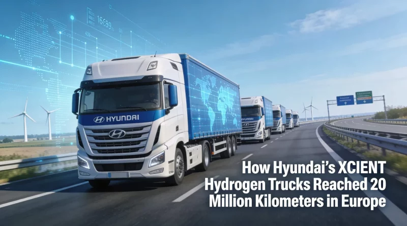 Hyundai XCIENT Hydrogen Truck on Road