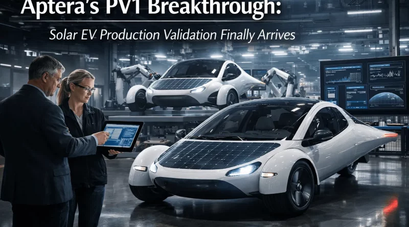 Aptera PV1 Breakthrough
