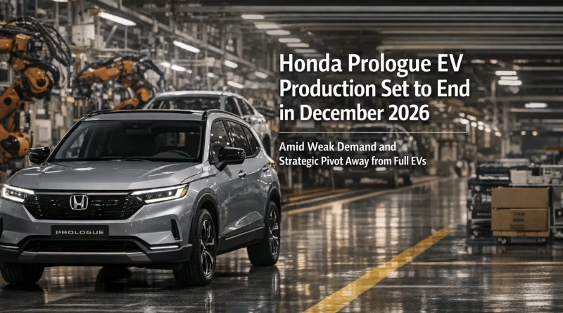 Honda Prologue EV Production Set to End